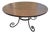 Vintage Heavy Iron & Mahogany Round Dining Table For Sale