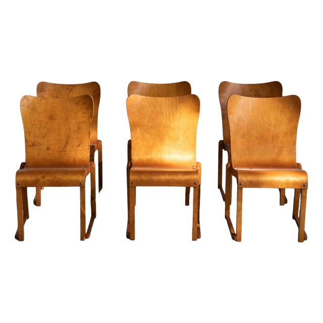 Dining Chairs by Axel Larsson, Set of 6 For Sale