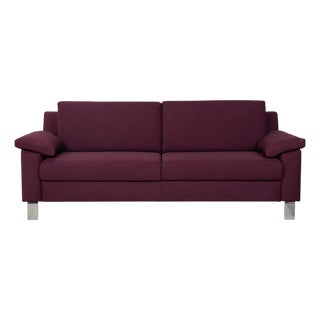 Flex Plus 3-Seater Sofa in Aubergine Fabric from Ewald Schillig For Sale