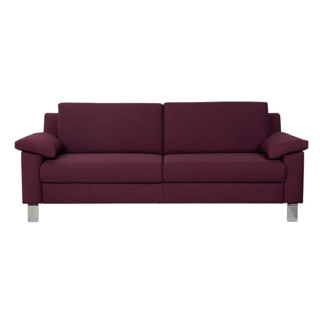 Flex Plus 3-Seater Sofa in Aubergine Fabric from Ewald Schillig For Sale