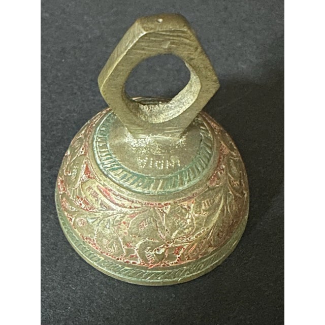 Vintage Mid 20th Century Brass & Cloisonné Bells- Set of 3 For Sale In Orlando - Image 6 of 10