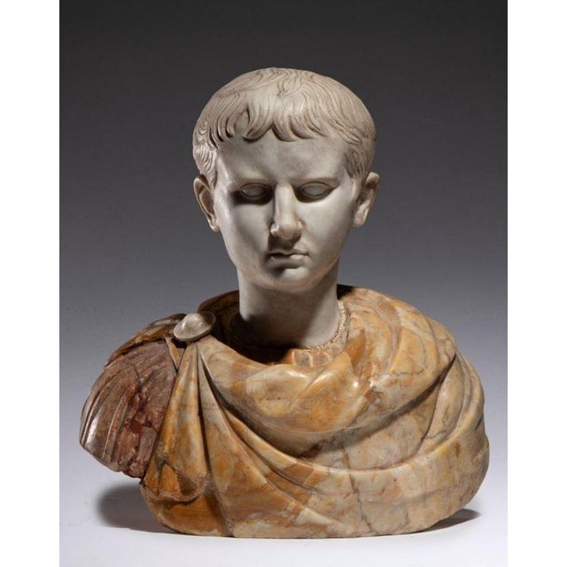 Stone Unknown. Bust of Caesar, Roman Emperor, 19th Century, Marble For Sale - Image 7 of 8