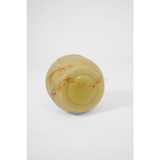 Art Deco Pendant Lamp with Marbleized Glass Shade, 1930s For Sale - Image 4 of 5