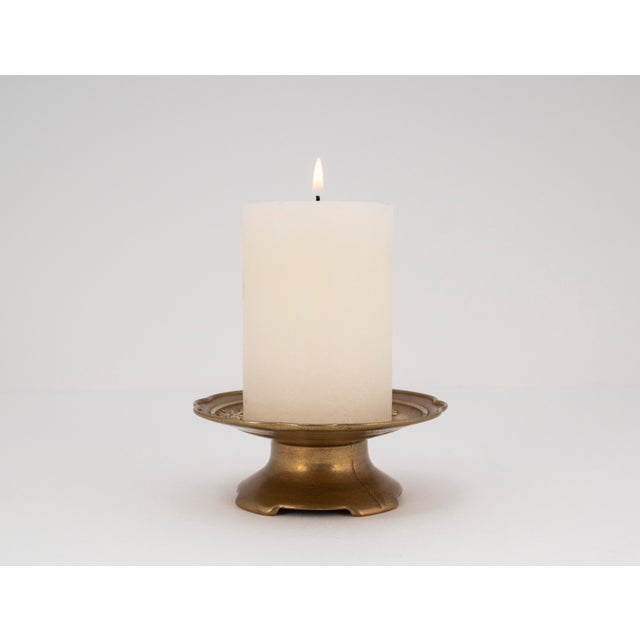 Mid-Century Cast Brass Altar Candlestick, 1960s For Sale - Image 15 of 15