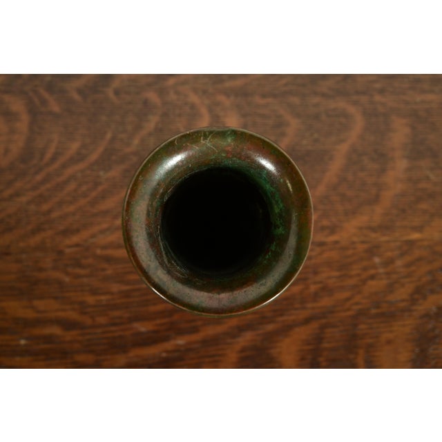 Early 20th Century Heintz Style Arts & Crafts Sterling Silver on Bronze Vase For Sale - Image 5 of 11