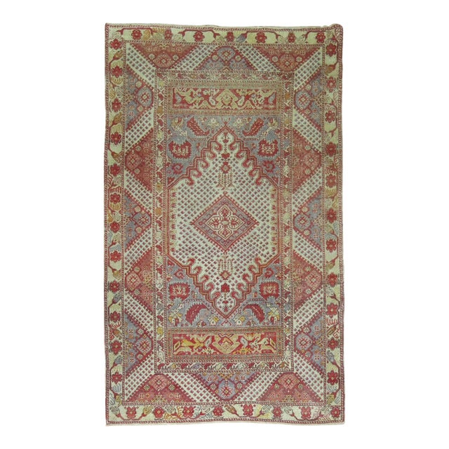 Zabihi Collection Antique Turkish Ghiordes Rug - 4'7" x 7'2" For Sale
