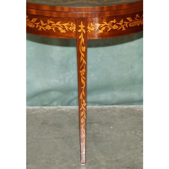 Antique English Demi Lune Chess Table, 1870 For Sale - Image 4 of 18