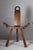 Mid-Century Modern Brutalist Tripod Chairs with Hand Carved Details, 1950s, Set of 2 For Sale - Image 4 of 17