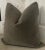 Contemporary Plush 24" Antique Pewter Down Filled Mohair Pillows - A Pair For Sale - Image 3 of 3