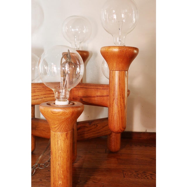 1970s Vintage Modeline Attributed Cactus Hanging Lamp For Sale - Image 5 of 8