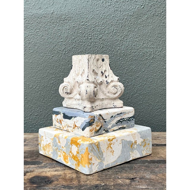 Vintage Scagliola Artisan Plaster Totem For Sale - Image 12 of 12