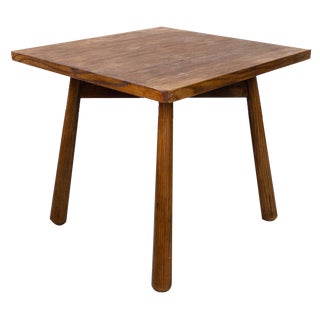 Vintage Oak Side Table by Jan Vaněk for Jizba, 1947 For Sale