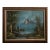 Late 20th Century Oil Painting on Canvas Portraying a Mountain Landscape With Lake and Cabin For Sale