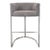 Euro Style Modern Grey Counter Stool With Metal Frame For Sale