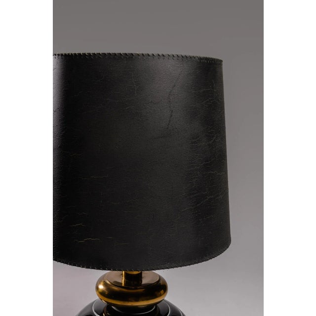Mid-Century Modern Black Murano Glass Table Lamp, Italy, 1970s For Sale - Image 3 of 13