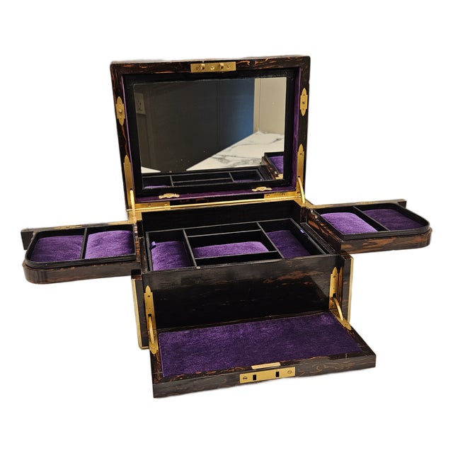 Vintage A. Klein Coromandel Jewelry Casket For Sale