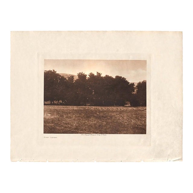 Edward S. Curtis "Fort Lapwai" Original Vintage Photogravure on Japanese Vellum, 1910, Cardozo Collection For Sale