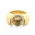 Modern Vintage Baccarat 18k Gold Crystal Dome Statement Ring, French Modernist, Size 6.5 For Sale - Image 3 of 13