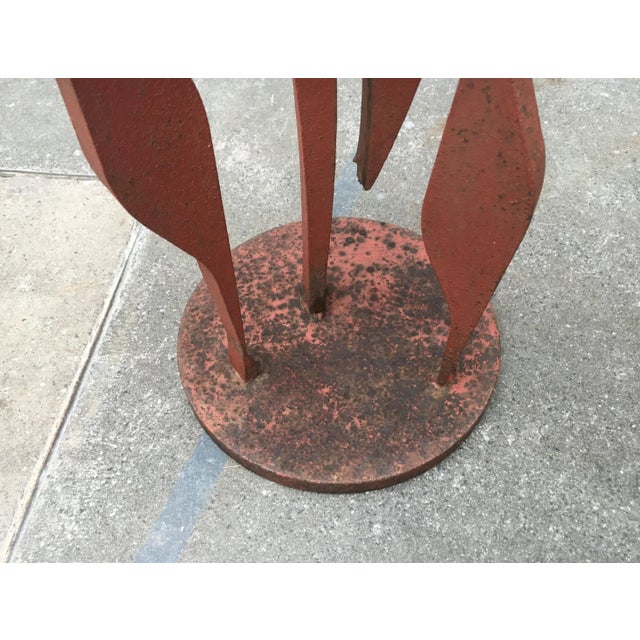 Mid-Century Metal Crane Bird Sculpture For Sale - Image 9 of 18