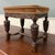 Wood Antique English Jacobean Upholstered Bench Stool Carved Oak C. 1930s For Sale - Image 7 of 16