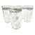 Vintage Art Deco Gold and White Floral Tumblers- Set of 8 For Sale