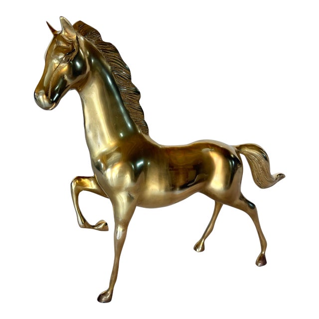 20th Century Brass Equestrian Horse Sculpture For Sale