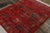 Art Deco 1960s Vintage Mid-Century Modern Rug in Red and Black, Distressed Deco Pattern For Sale - Image 3 of 8
