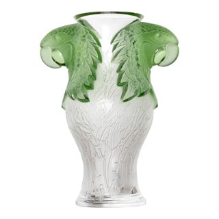 Mid 20th Century Lalique Macao Vase For Sale
