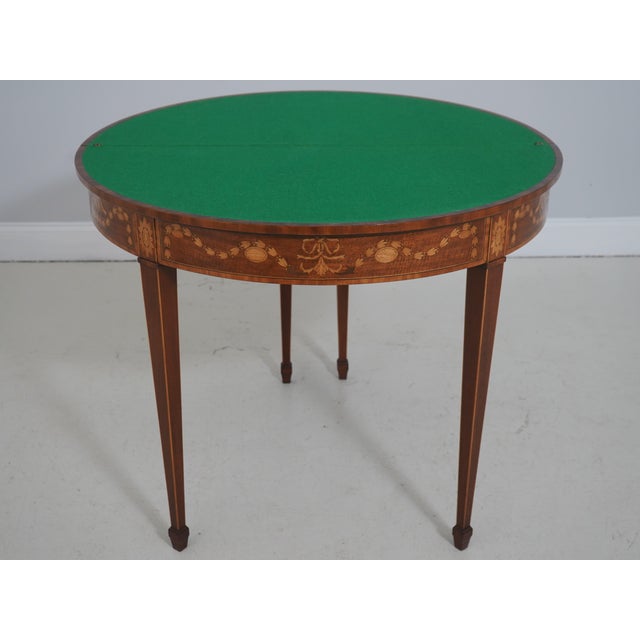 Brown Baker Stately Homes Adam Style Games Table For Sale - Image 8 of 16