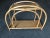 Mid-Century Modern 1950s Restored "Double Arch" Rattan Side Table Pair with Two-Tier Mahogany Tops For Sale - Image 3 of 8