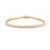 4.42ct Natural Round Diamond 18k Solid Gold Channel Bracelet by VRJewels For Sale In New York - Image 6 of 12