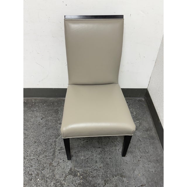 2020s Swaim Vibe Leather Side Chair For Sale - Image 5 of 12