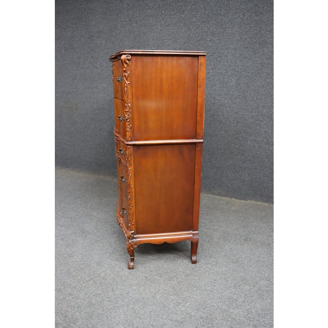 Mahogany Chippendale Style Claw and Ball Gentleman’s Chest For Sale - Image 10 of 11