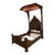 Victorian Antique 1860 Half Tester Queen Size Canopy Bed For Sale