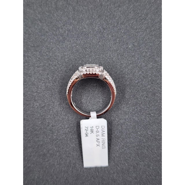 Silver 2.15 Ct Diamond Cluster Ring, Size 7 For Sale - Image 8 of 9