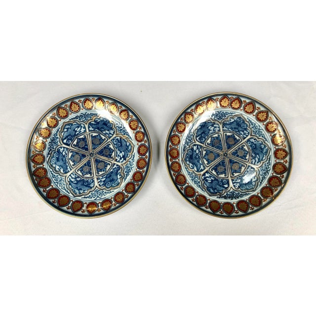 Imari Hand Painted Plates - a Pair For Sale - Image 9 of 9