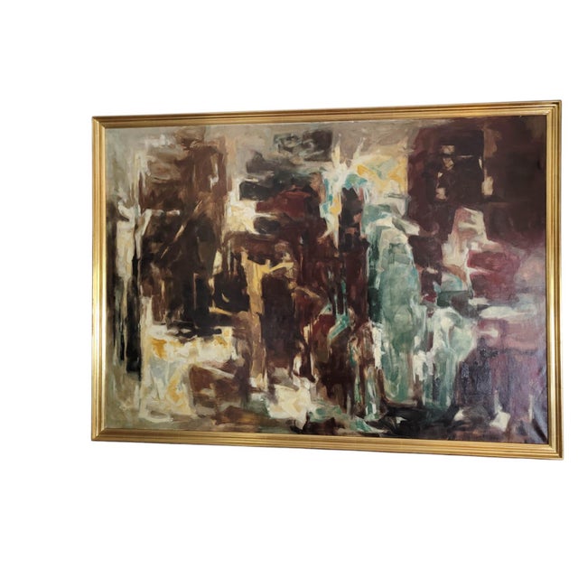Large-Scale Abstract Expressionist Oil Painting by Paul Kallos (1928–2001), Framed For Sale - Image 4 of 12
