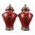 Pair of Gilt Bronze Cloisonné Enamel Dragon Motif Temple Jars For Sale