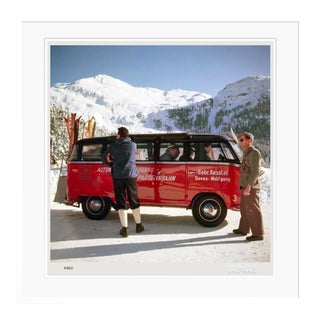 Toni Frissell 'Ski Bus' Archival Pigment Print Framed in White For Sale