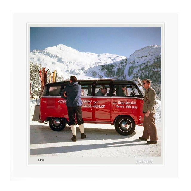 Toni Frissell 'Ski Bus' Archival Pigment Print Framed in White For Sale
