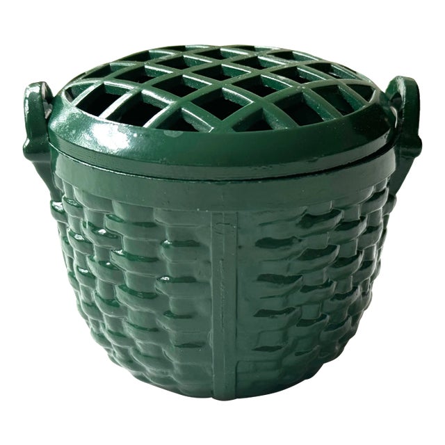 Zinc Nantucket Basket Flower Frog For Sale