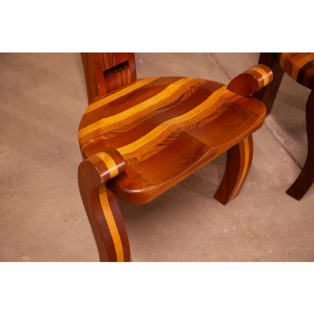 A Unique Pair of Unusual Studio Craft Accent Chairs, C. 2000. For Sale In Philadelphia - Image 6 of 8