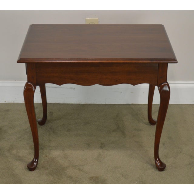 Hitchcock Old Litchfield Solid Cherry Pair Queen Anne One Drawer Side