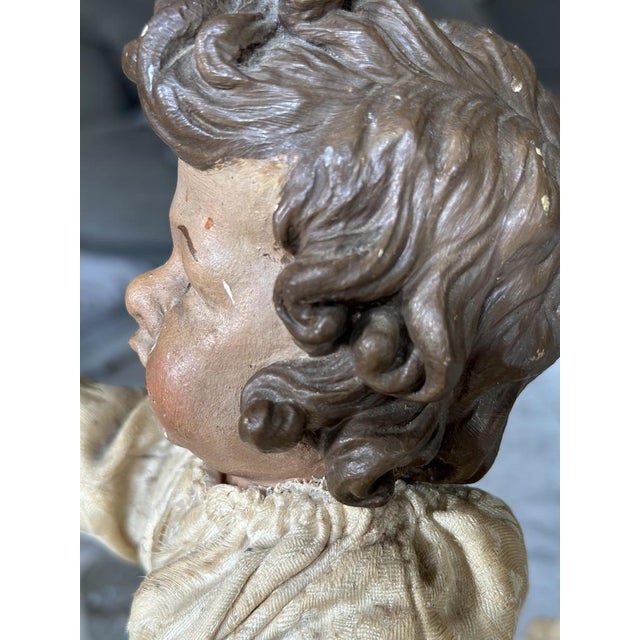 Early 19th Century Antique Carved Sitting Figure of Jesus, 1800 For Sale - Image 5 of 16