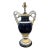 19th Century, Meissen Neoclassical Cobalt Blue & Gold Snake Handle Urn Lamp For Sale