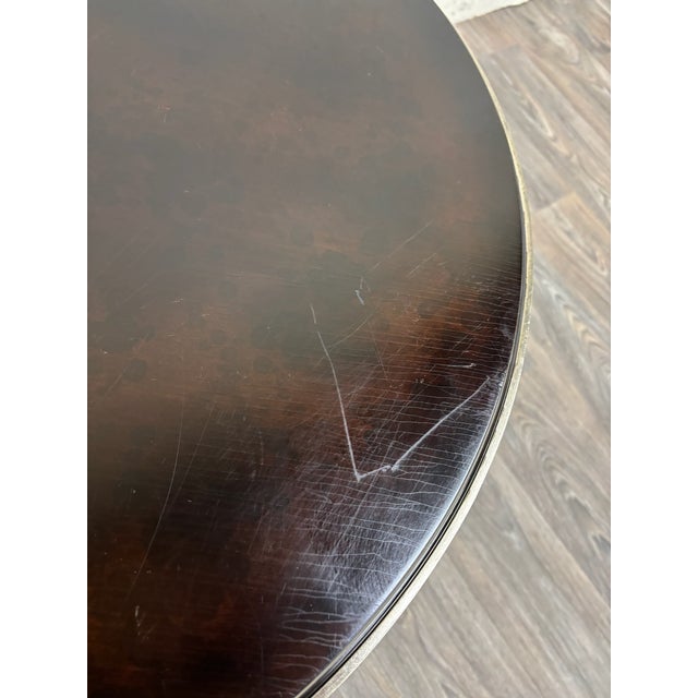 Late 20th Century Vintage Milling Road by Baker Furniture Round Accent Table For Sale - Image 5 of 14
