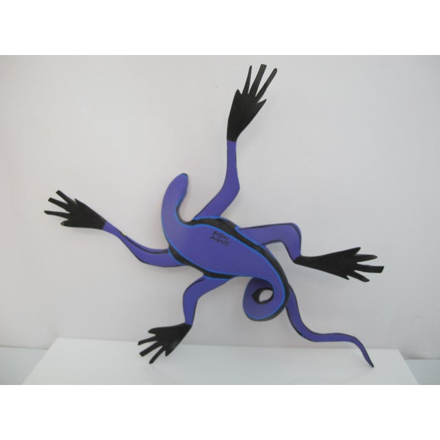 Oaxacan Alebrije Lizard Colorful Mexican Folk Art Wood Carving Figure Sculpture For Sale In Portland, OR - Image 6 of 9