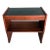 Mid 20th Century Mid-Century Modern Italian Console in Red Walnut With Black Glass Top For Sale