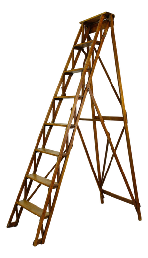 Antique Spanish Wooden Ladder, 1920s