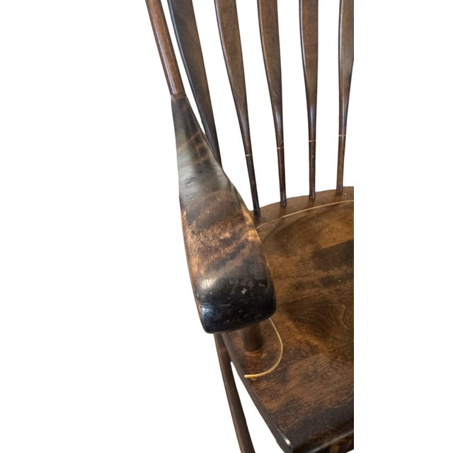 Wood Mid 20th Century S. Bent and Brothers Hitchcock Style Rocker For Sale - Image 7 of 12